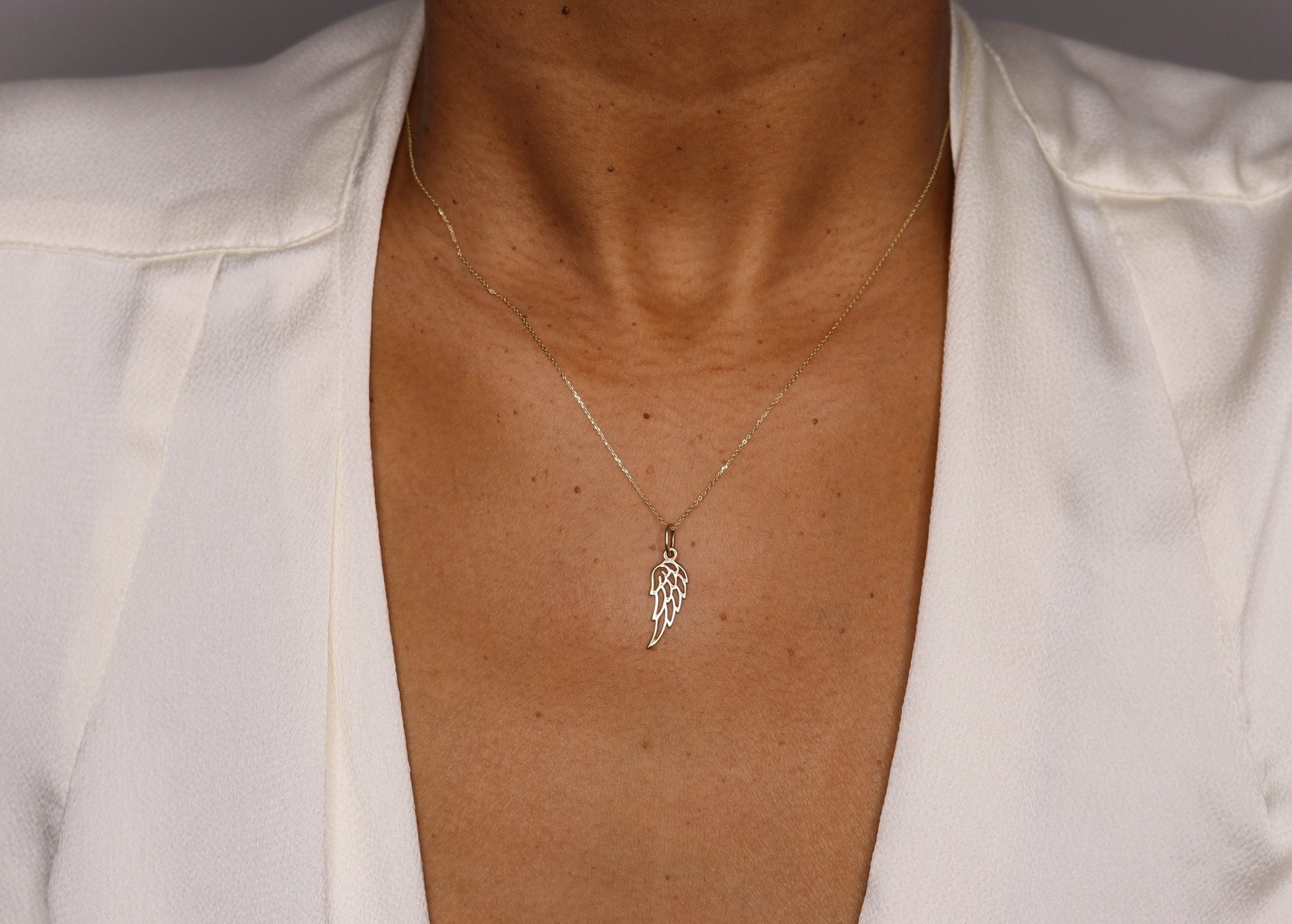 14K Angel Wing Charm - Nolita