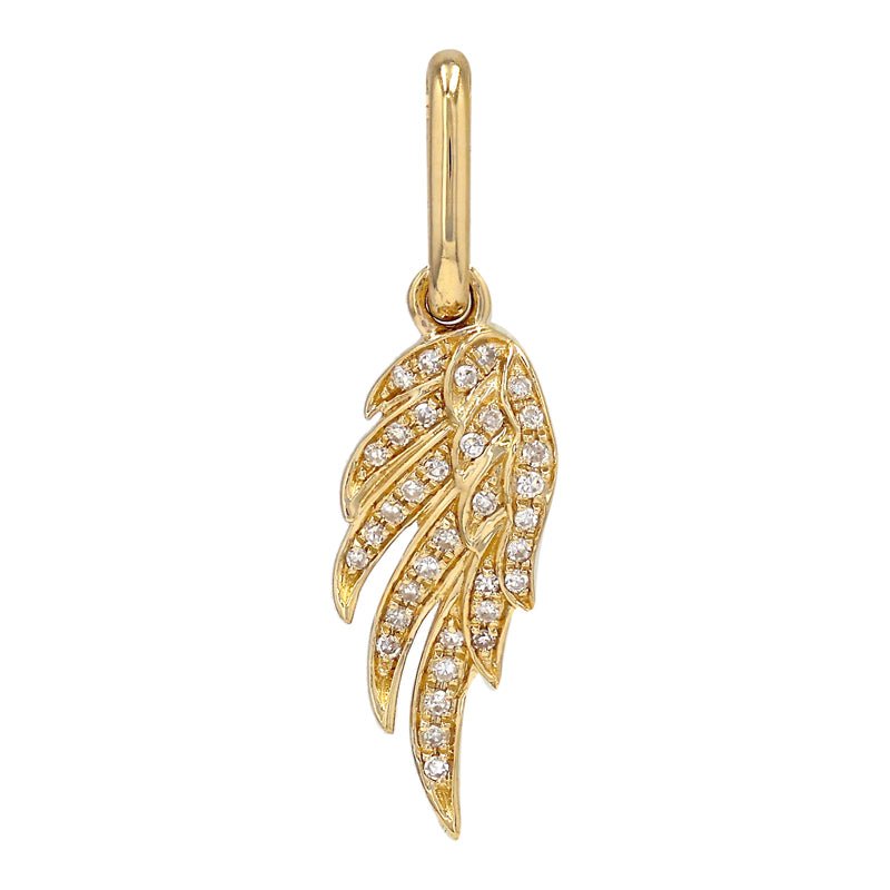 14K Angel Wing Diamond Charm - Nolita