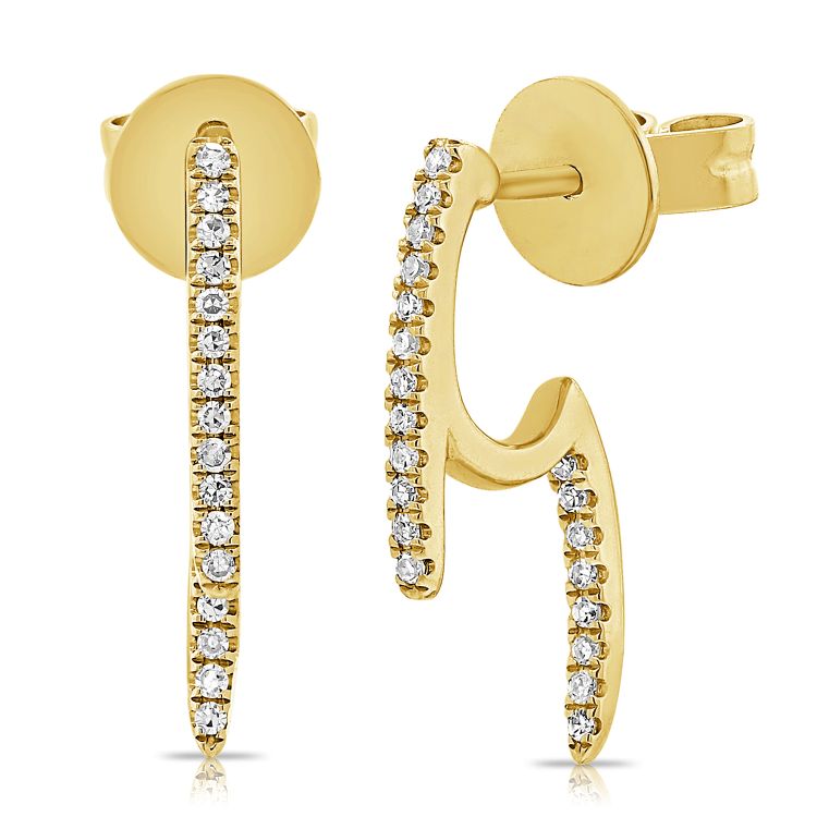 14K Cage Huggie Studs - Nolita