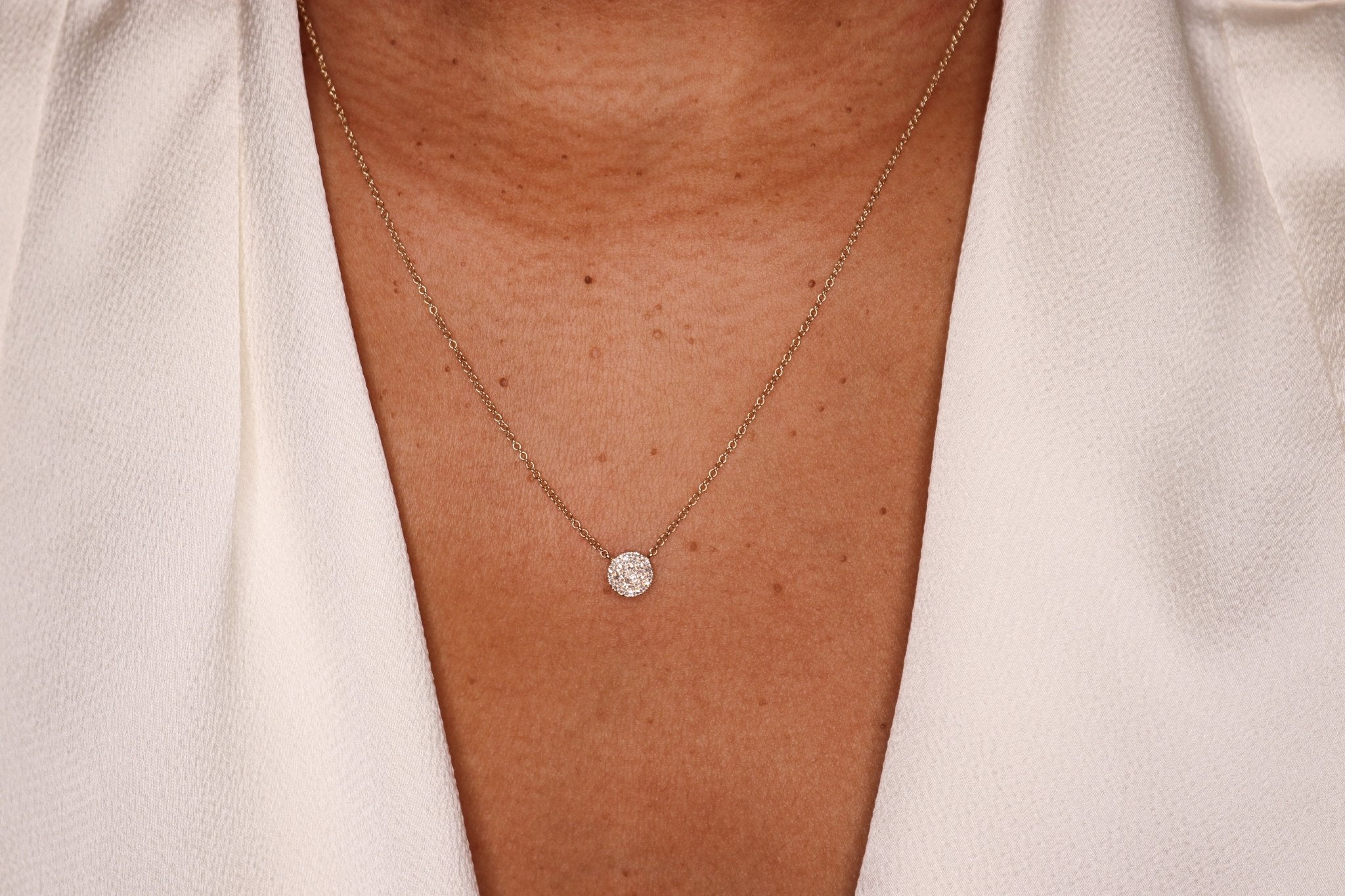 14K Diamond Circle Necklace - Nolita