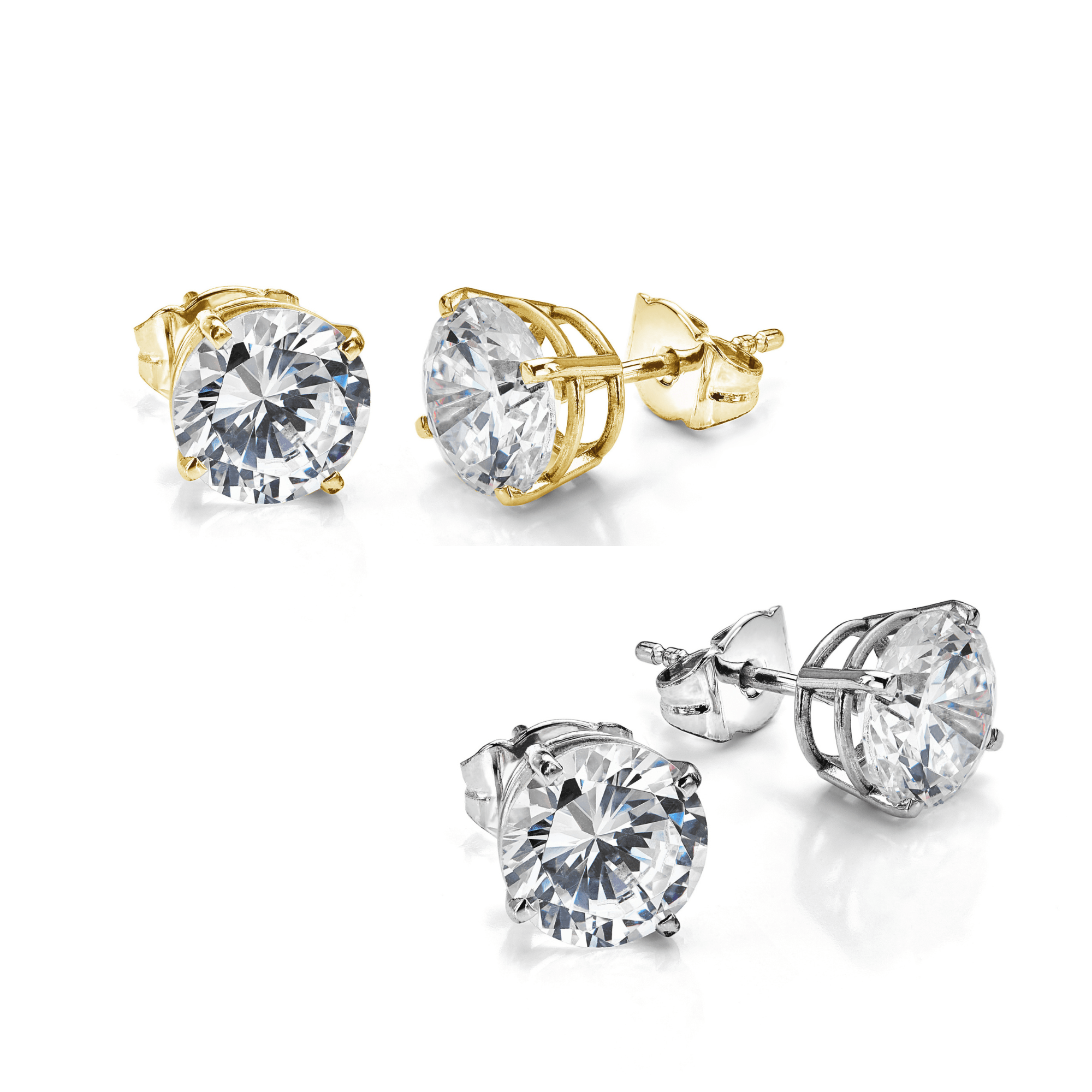 14K Diamond Lab Studs 0.50 ctw - (Same gold color as selected tennis bracelet) - Nolita