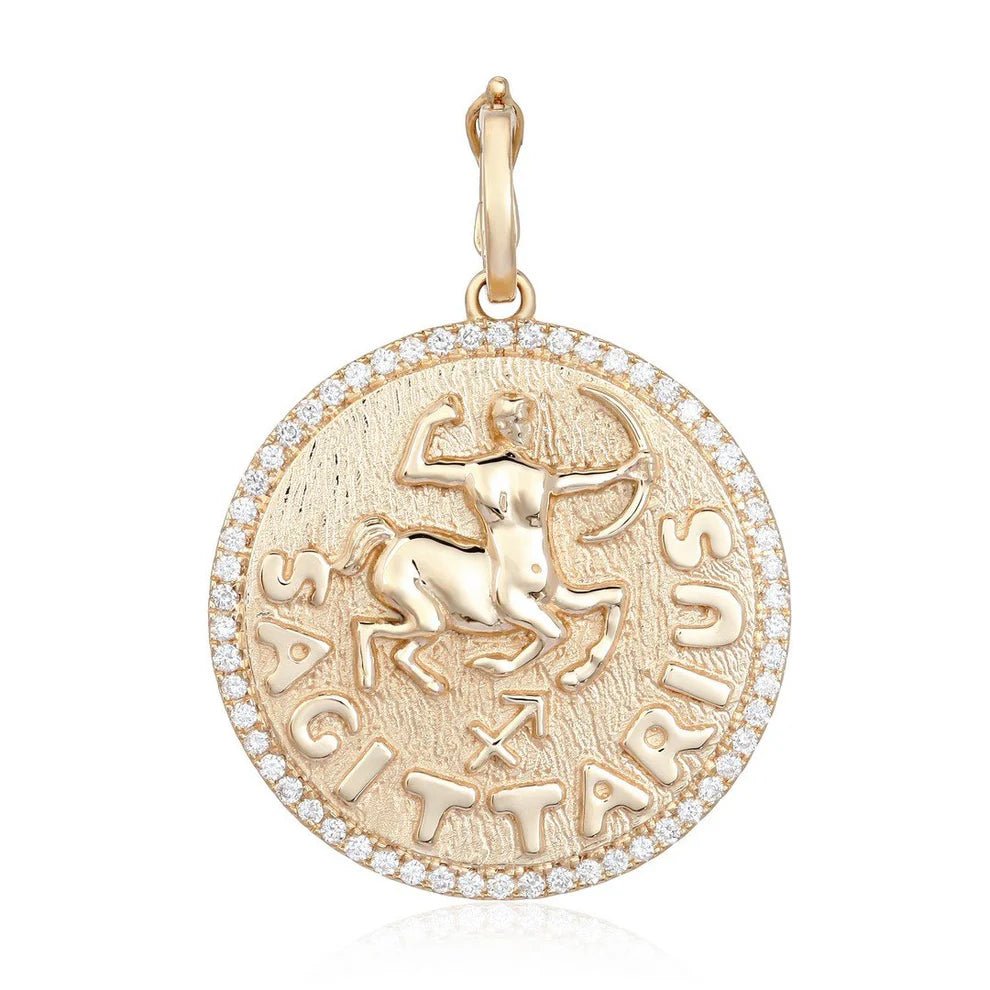 14K Diamond Zodiac Charm - Nolita