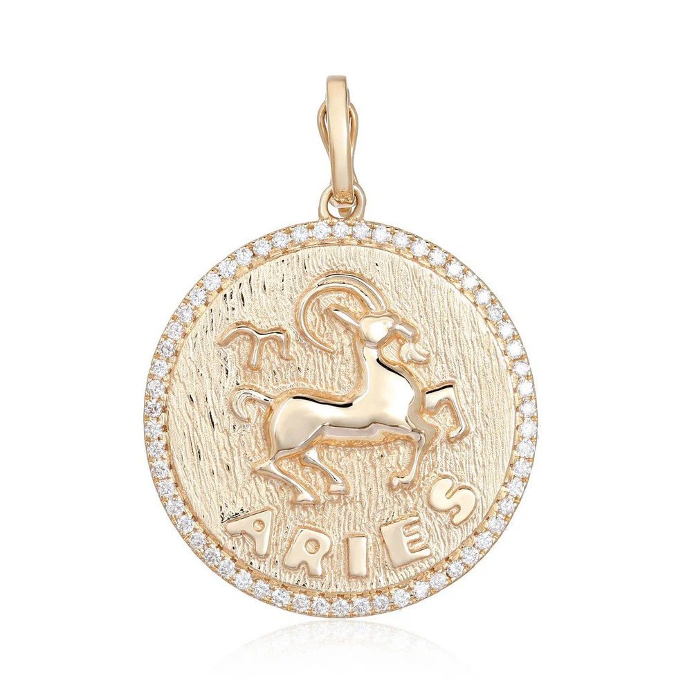 14K Diamond Zodiac Charm - Nolita