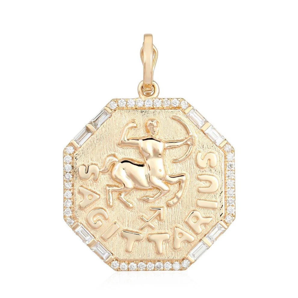 14K Diamond Zodiac Charm - Nolita