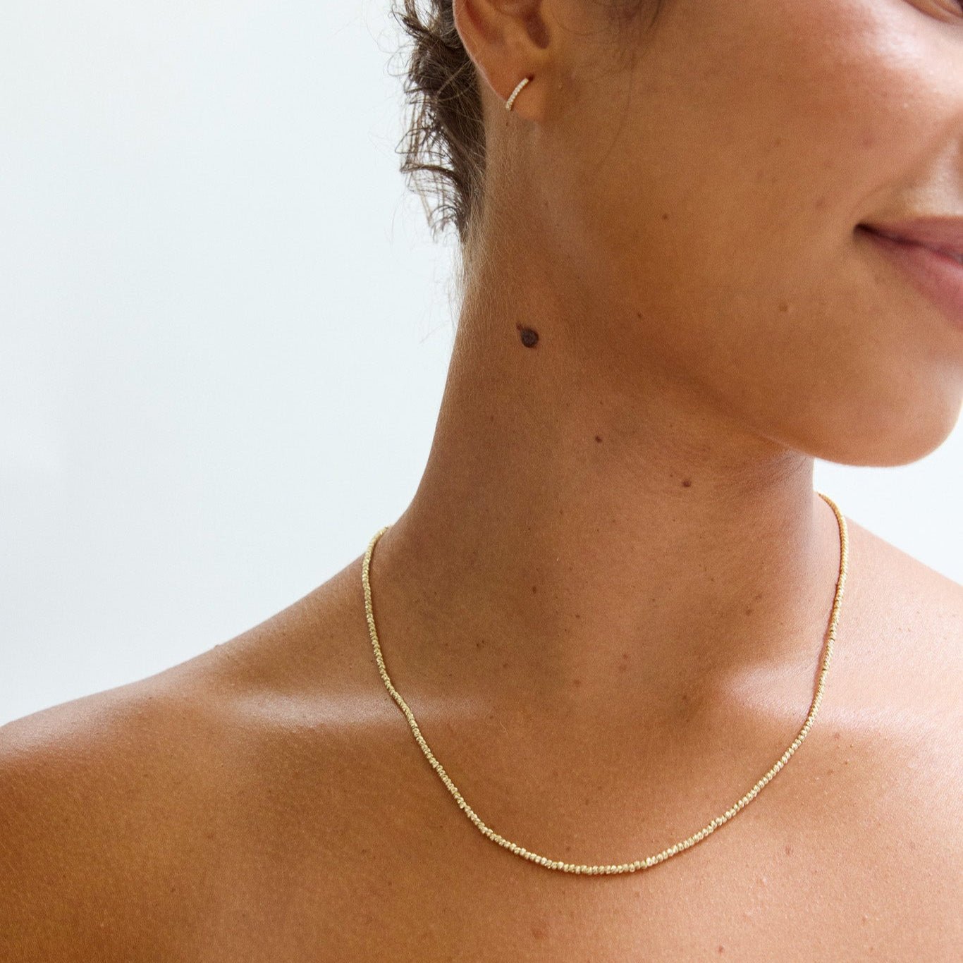14K Glitter Ball Chain Necklace - Nolita