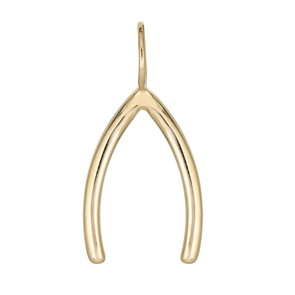 14K Gold Wishbone Charm - Nolita