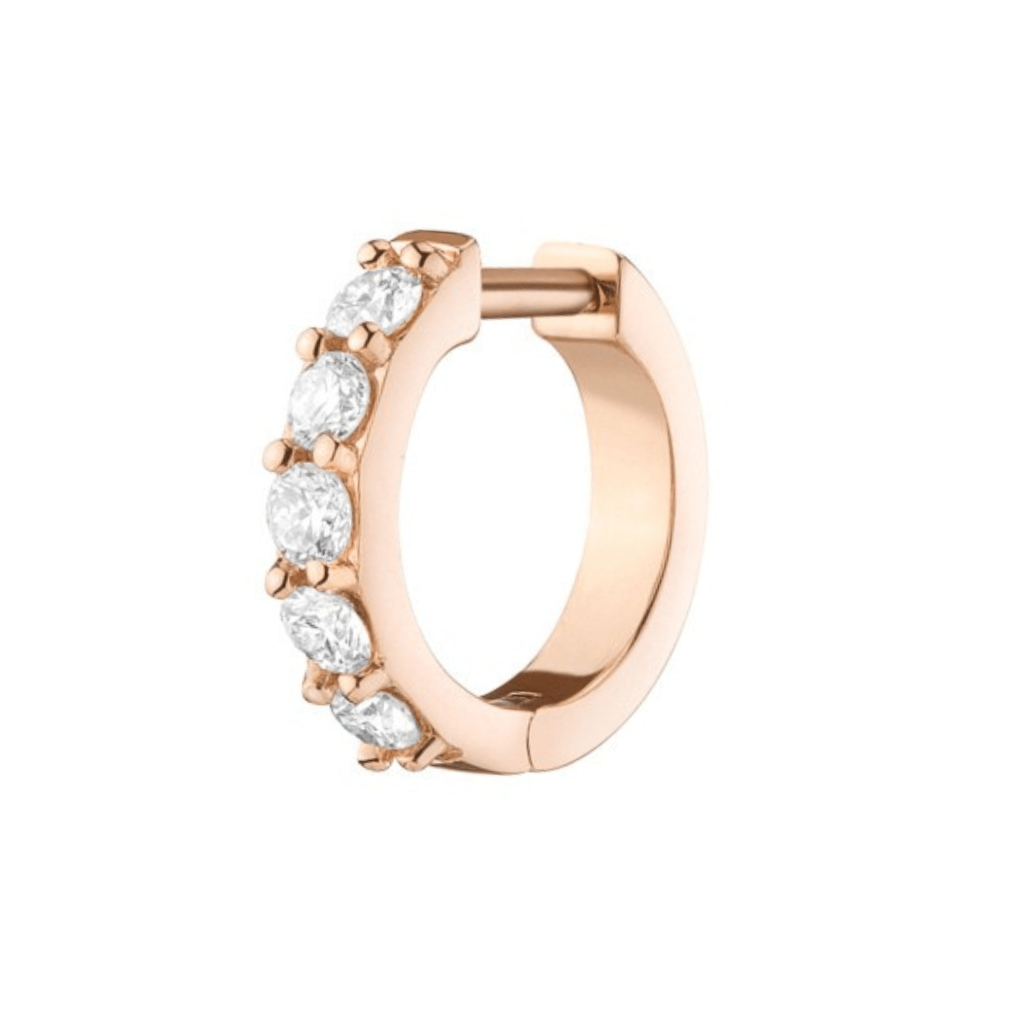 14K Lab Diamond Bold Huggie Hoop Earrings - Nolita