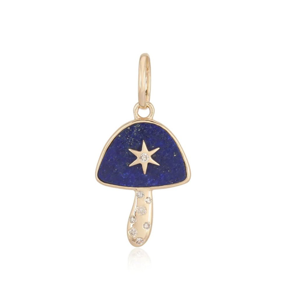 14K Malachite Mushroom Charm - Nolita