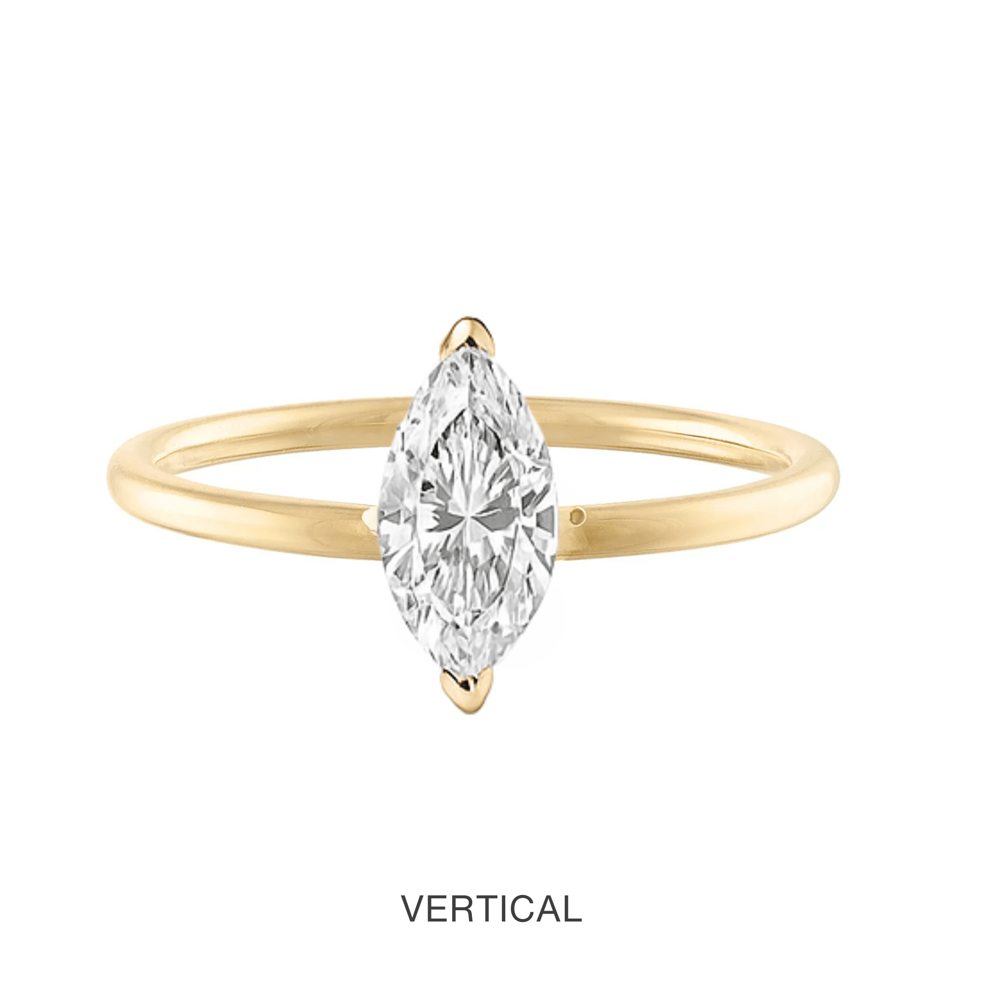 14K Marquise Lab Grown Diamond Solitaire Ring - Nolita