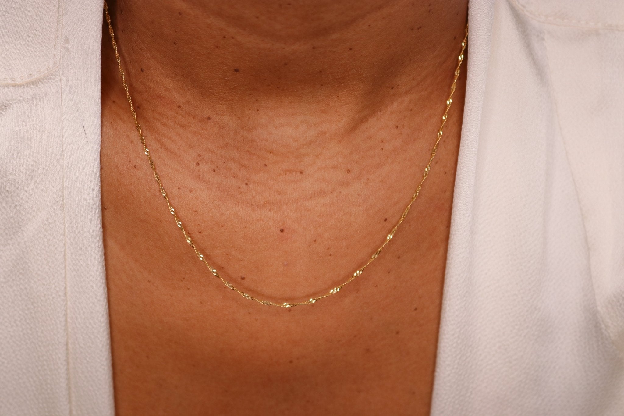 14k Singapore Chain Necklace - Nolita