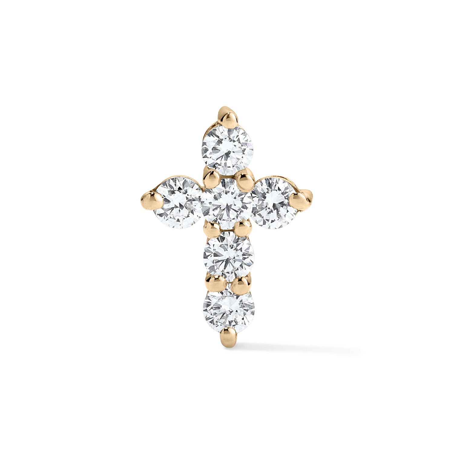 14K Lab Diamond Cross Necklace