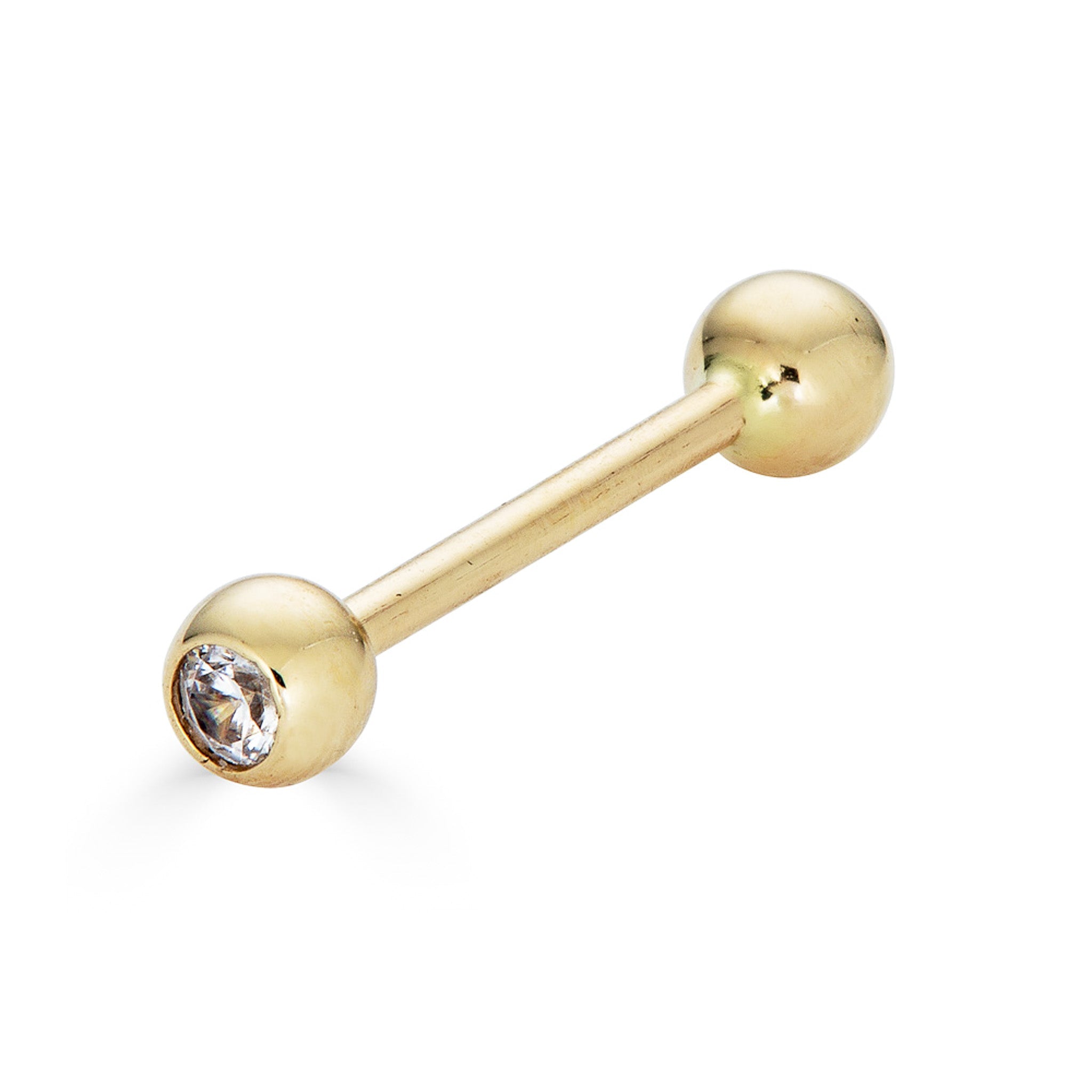 14K CZ Barbell - Nolita