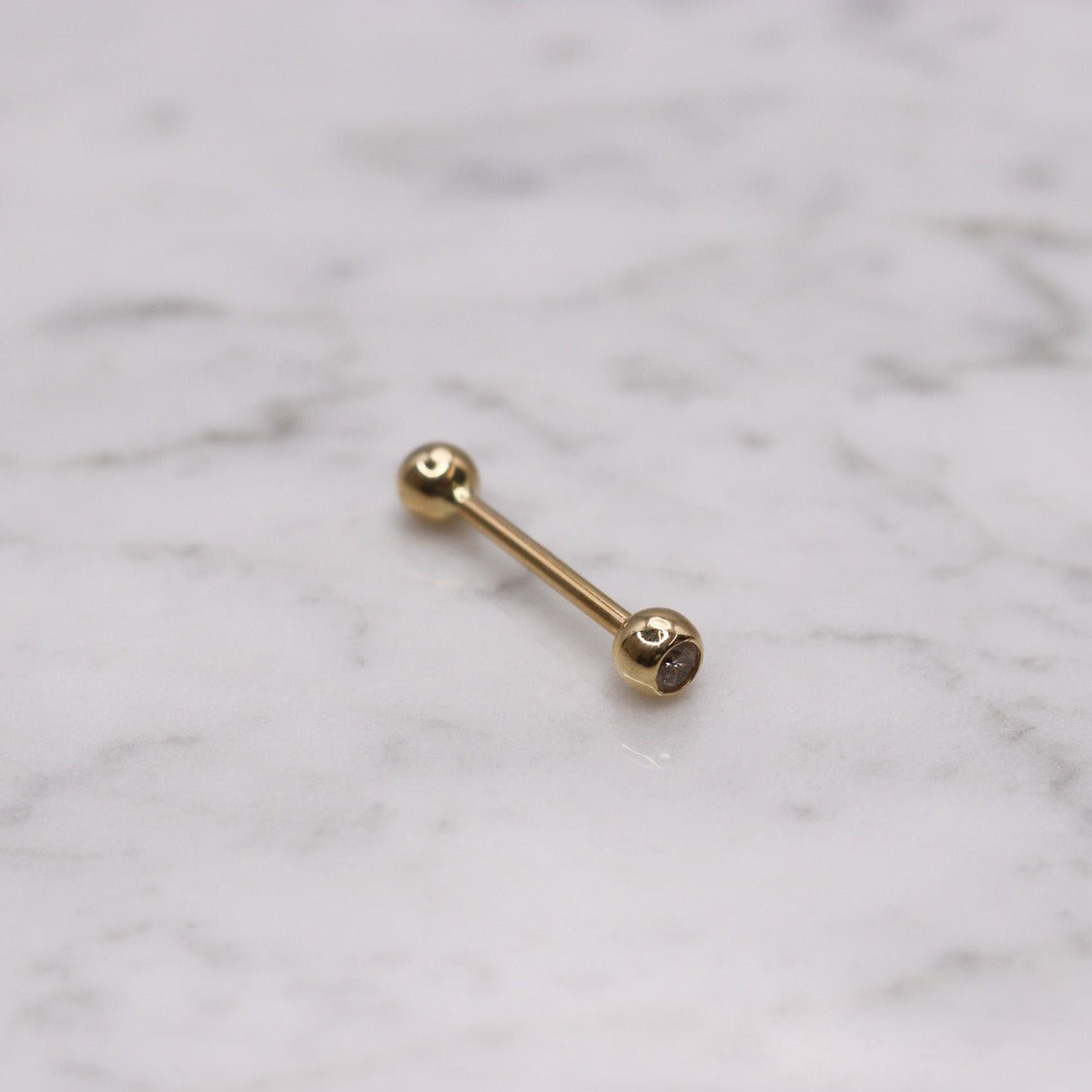 14K CZ Barbell - Nolita