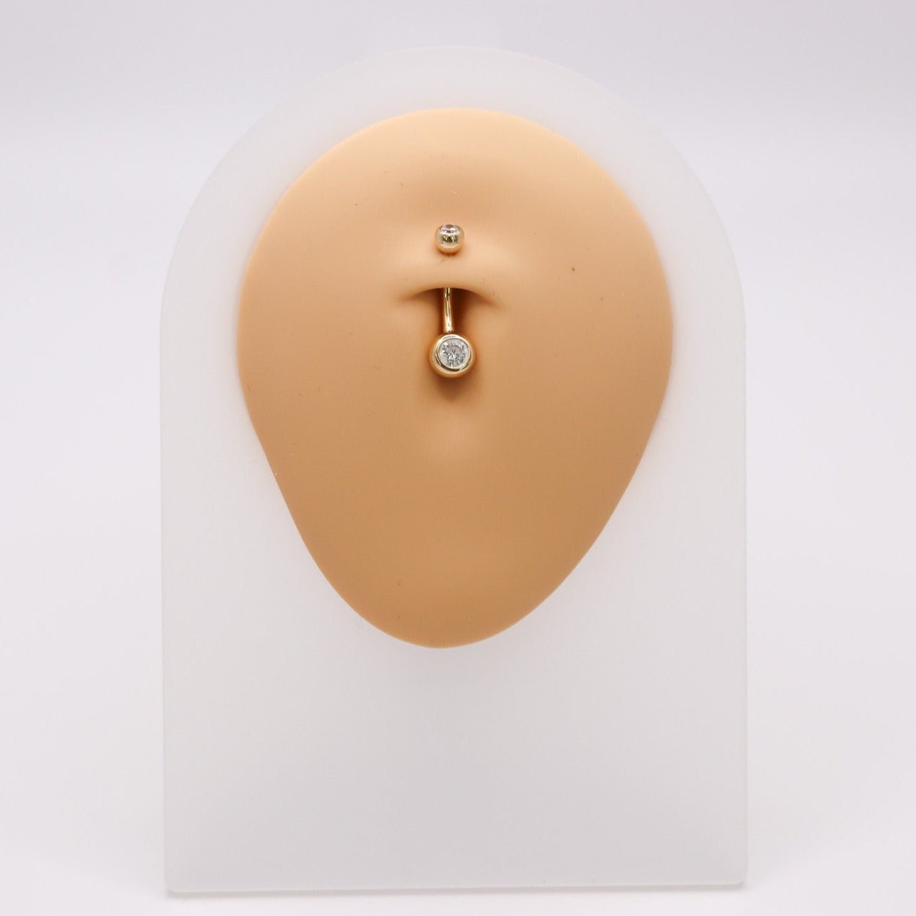 14K CZ Belly Ring - Nolita