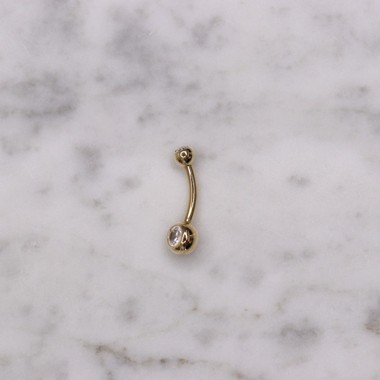 14K CZ Belly Ring - Nolita