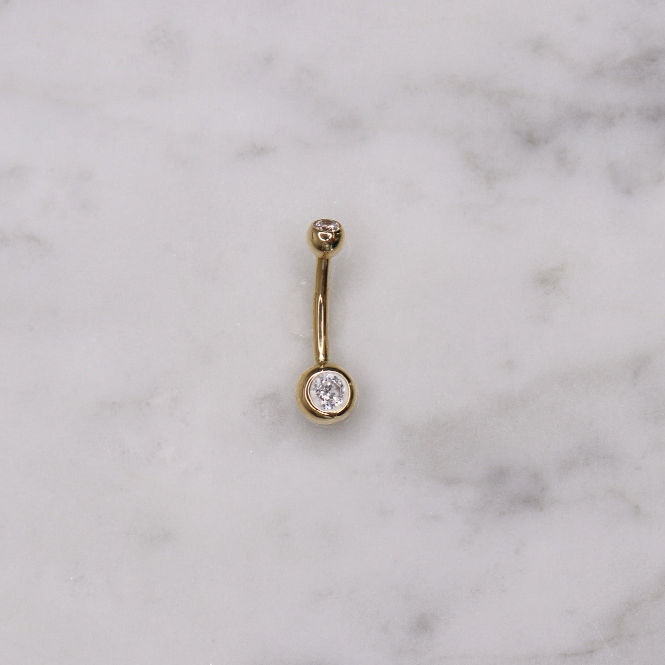 14K CZ Belly Ring - Nolita