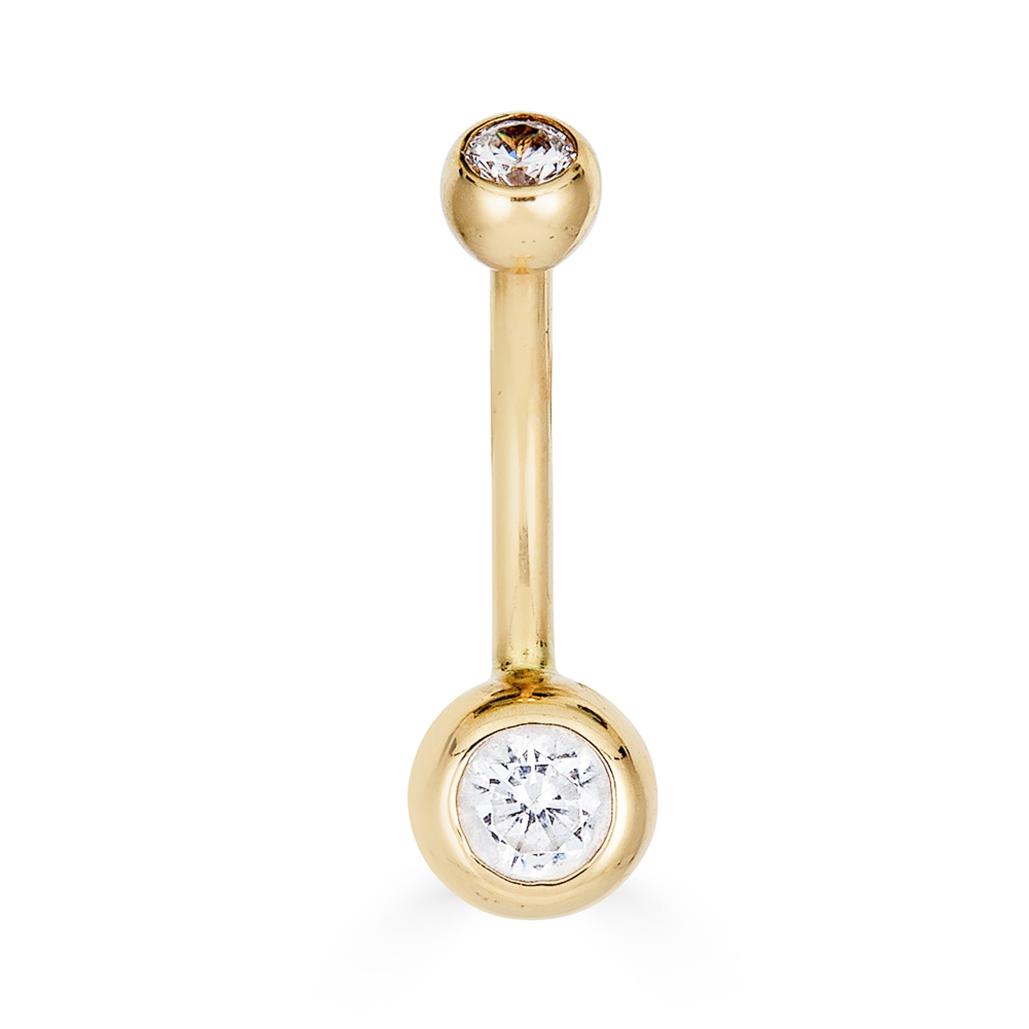 14K CZ Belly Ring - Nolita