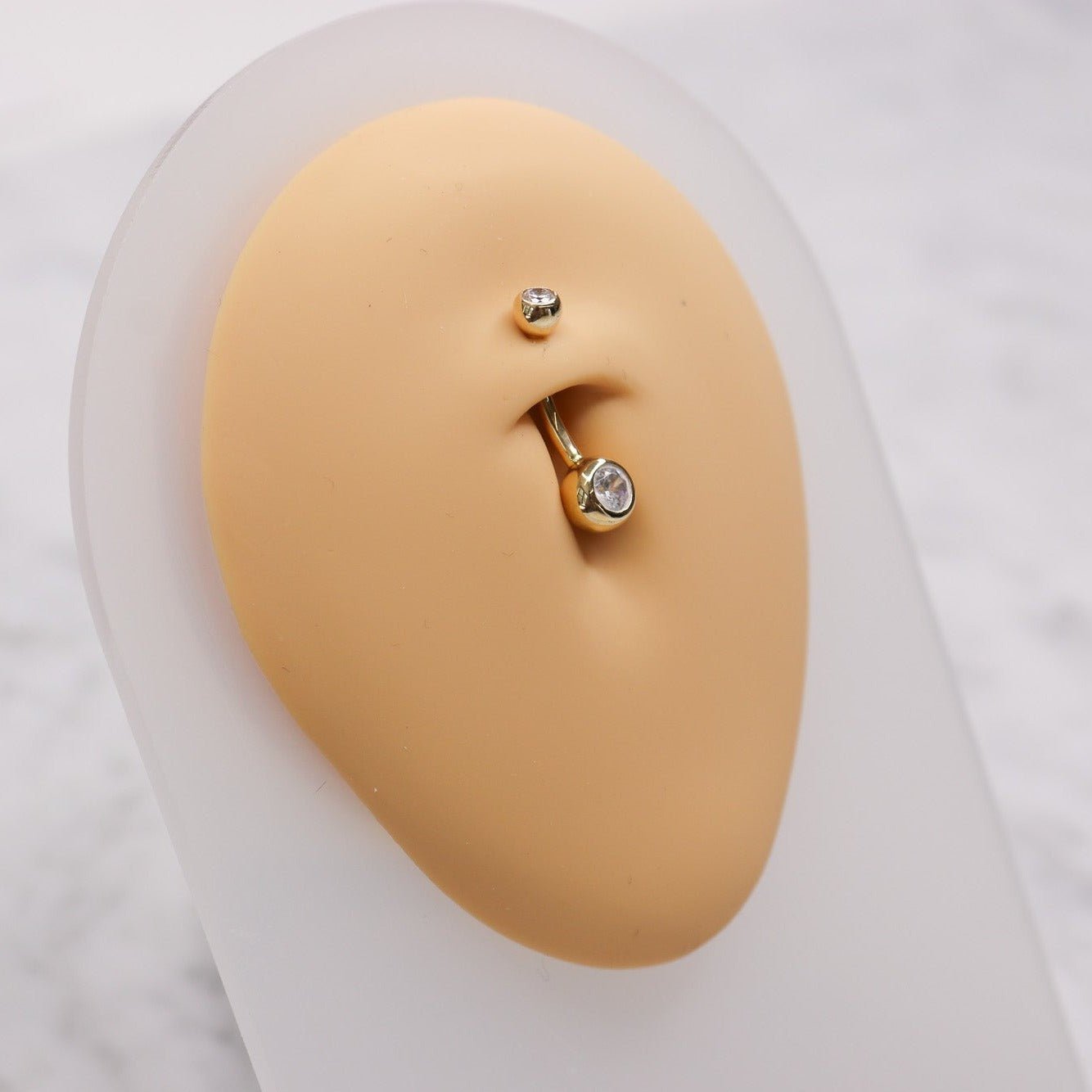 14K CZ Belly Ring - Nolita