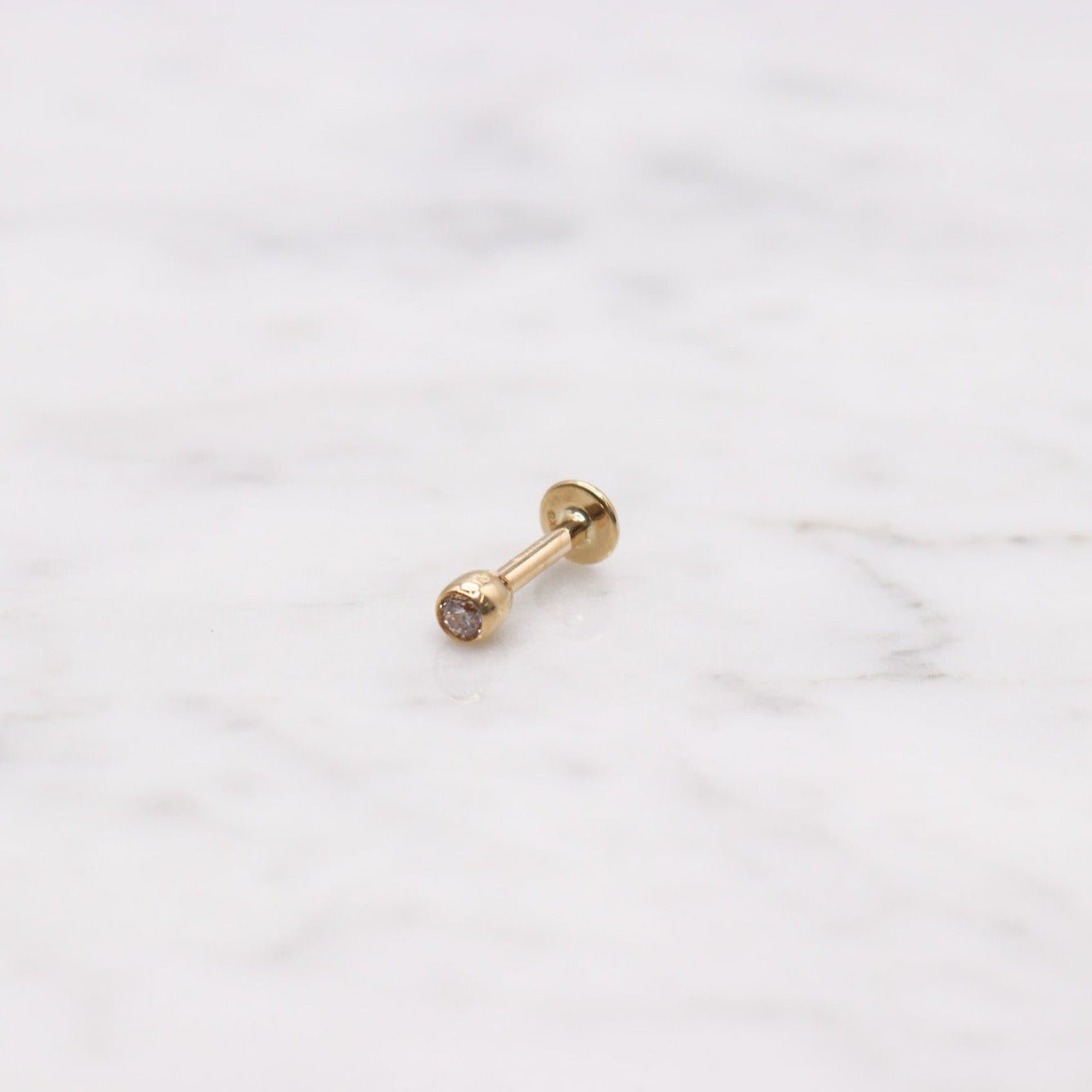 14K CZ Labret Stud - Nolita