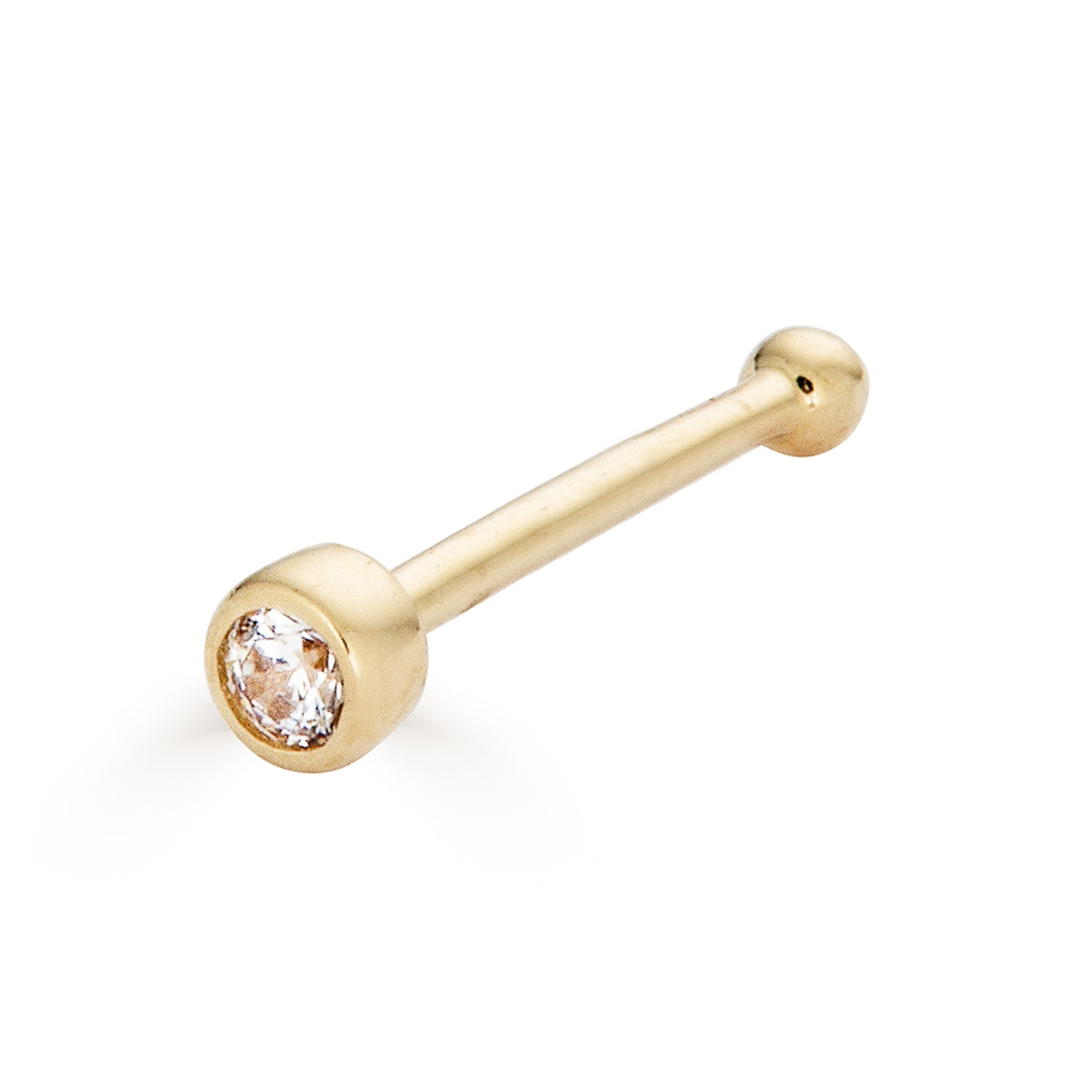 14K CZ Nose Stud - Nolita