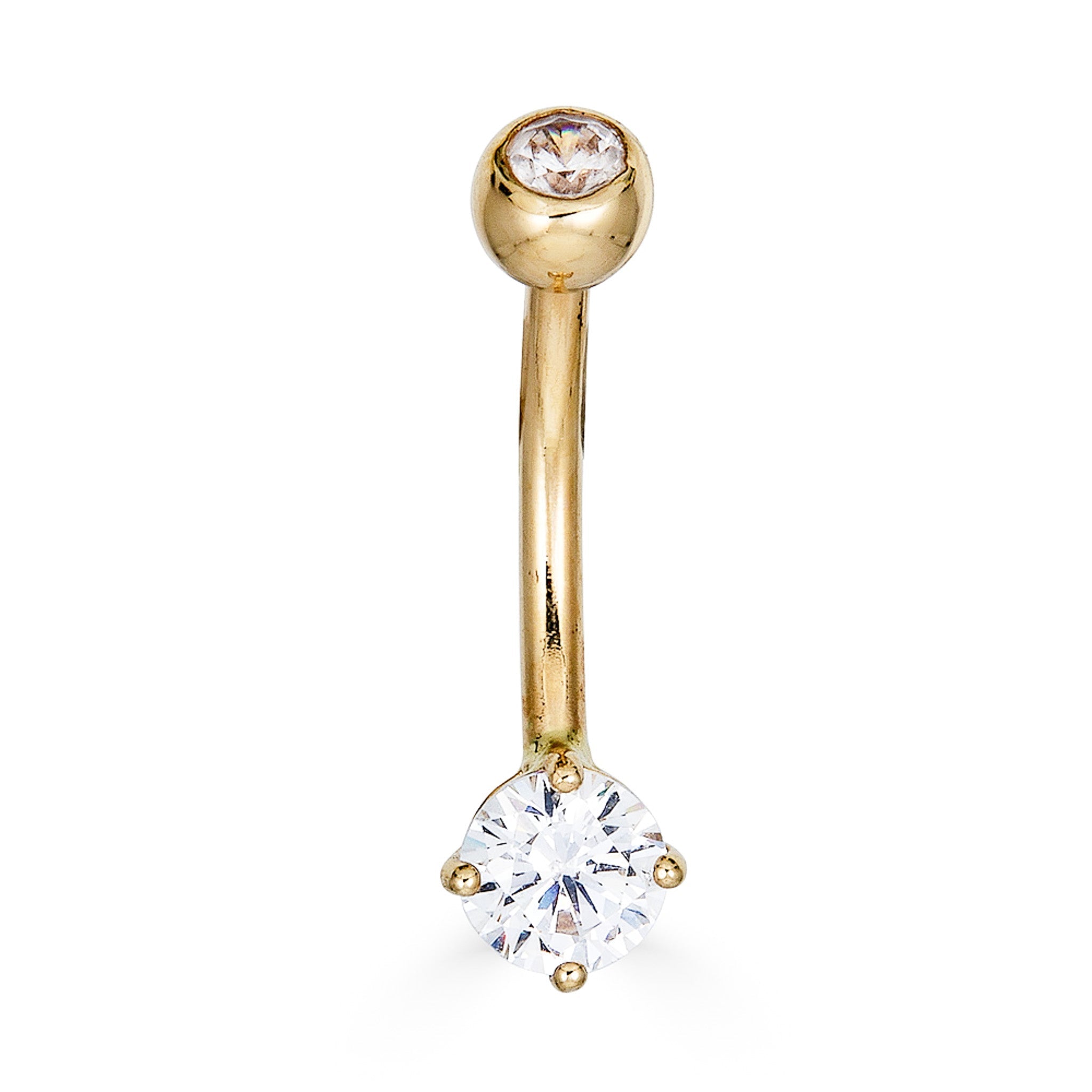 14K CZ Original Belly Ring - Nolita