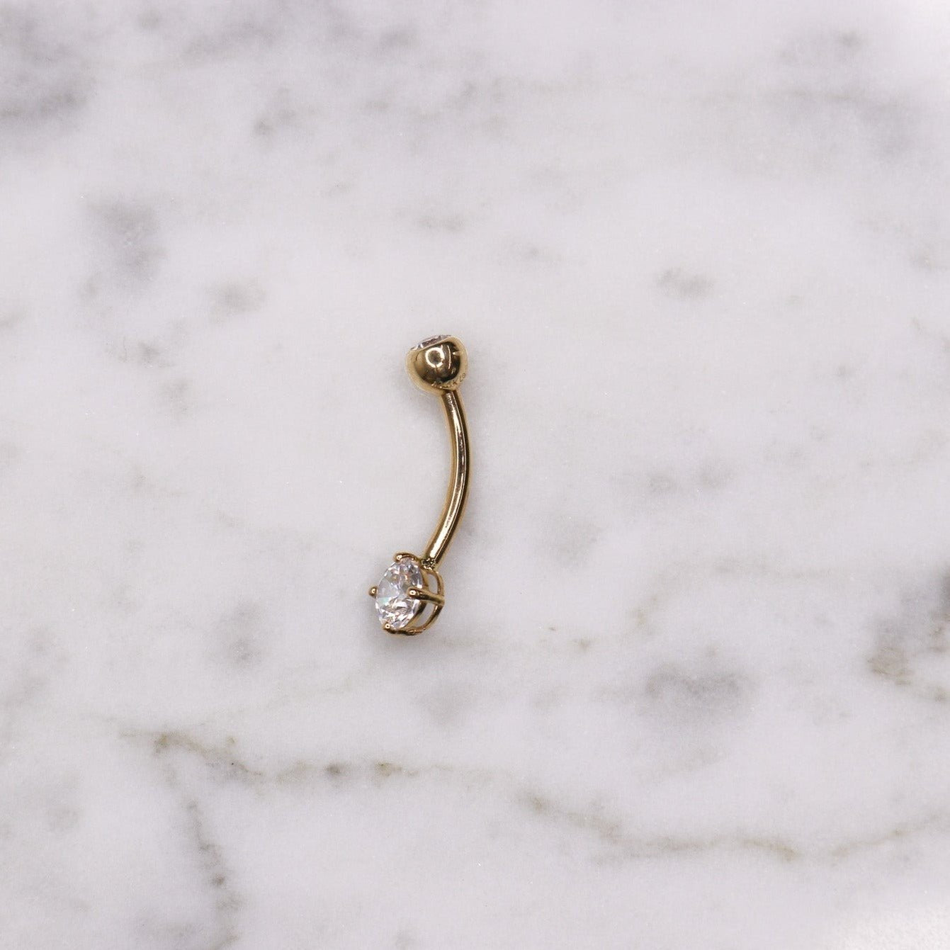 14K CZ Original Belly Ring - Nolita