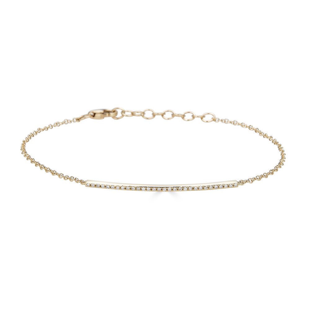 14K Diamond Bar Bracelet - Nolita