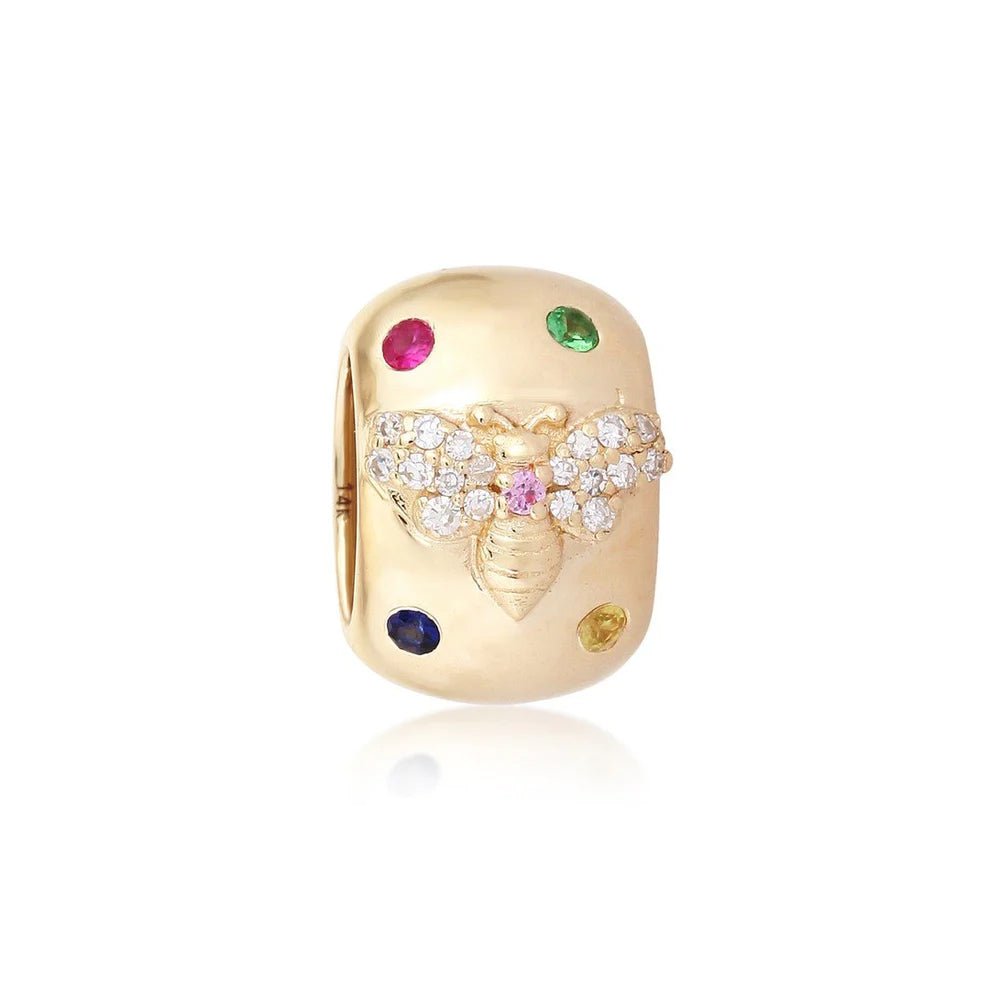 14K Diamond Butterfly Spacer Bead - Nolita