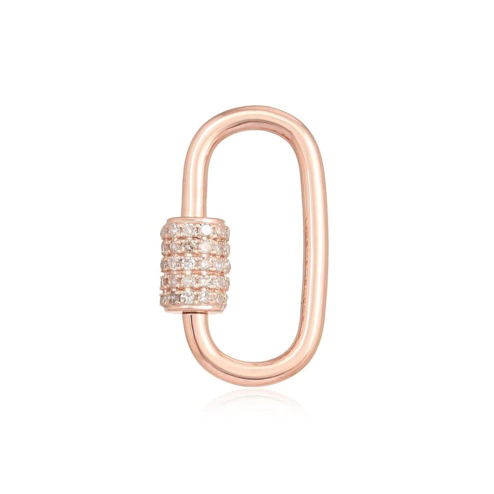 14K Diamond Carabiner Lock - Nolita