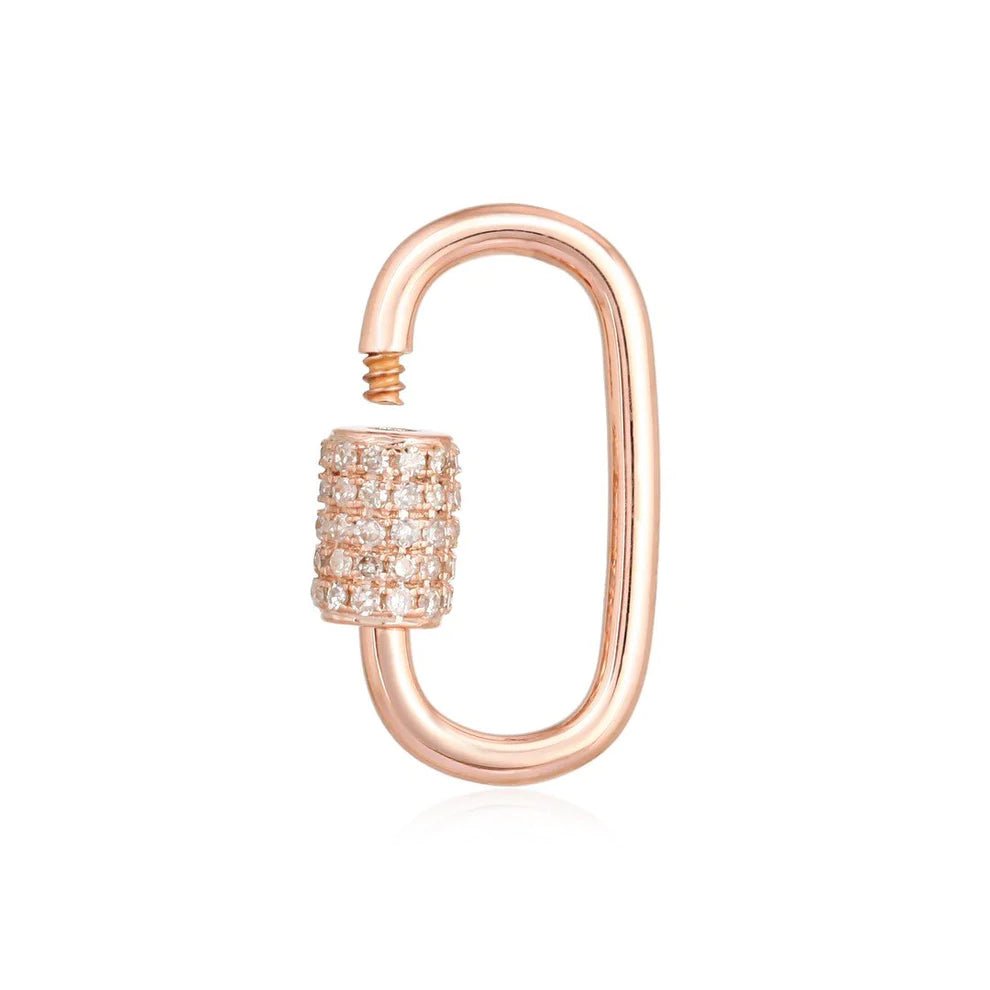 14K Diamond Carabiner Lock - Nolita