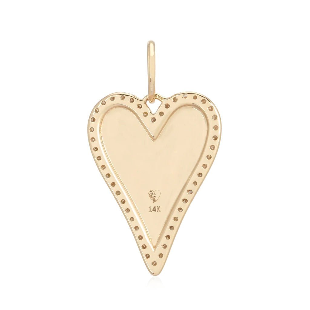 14K Diamond Heart Charm - Nolita