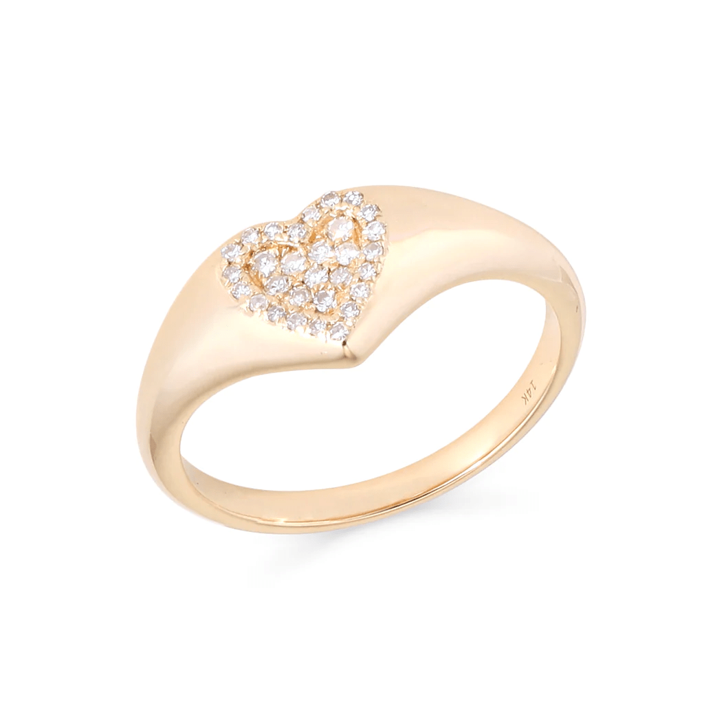 14K Diamond Heart Ring - Nolita