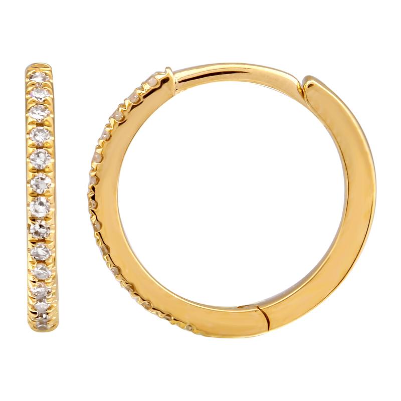 14K Diamond Hoops - Nolita