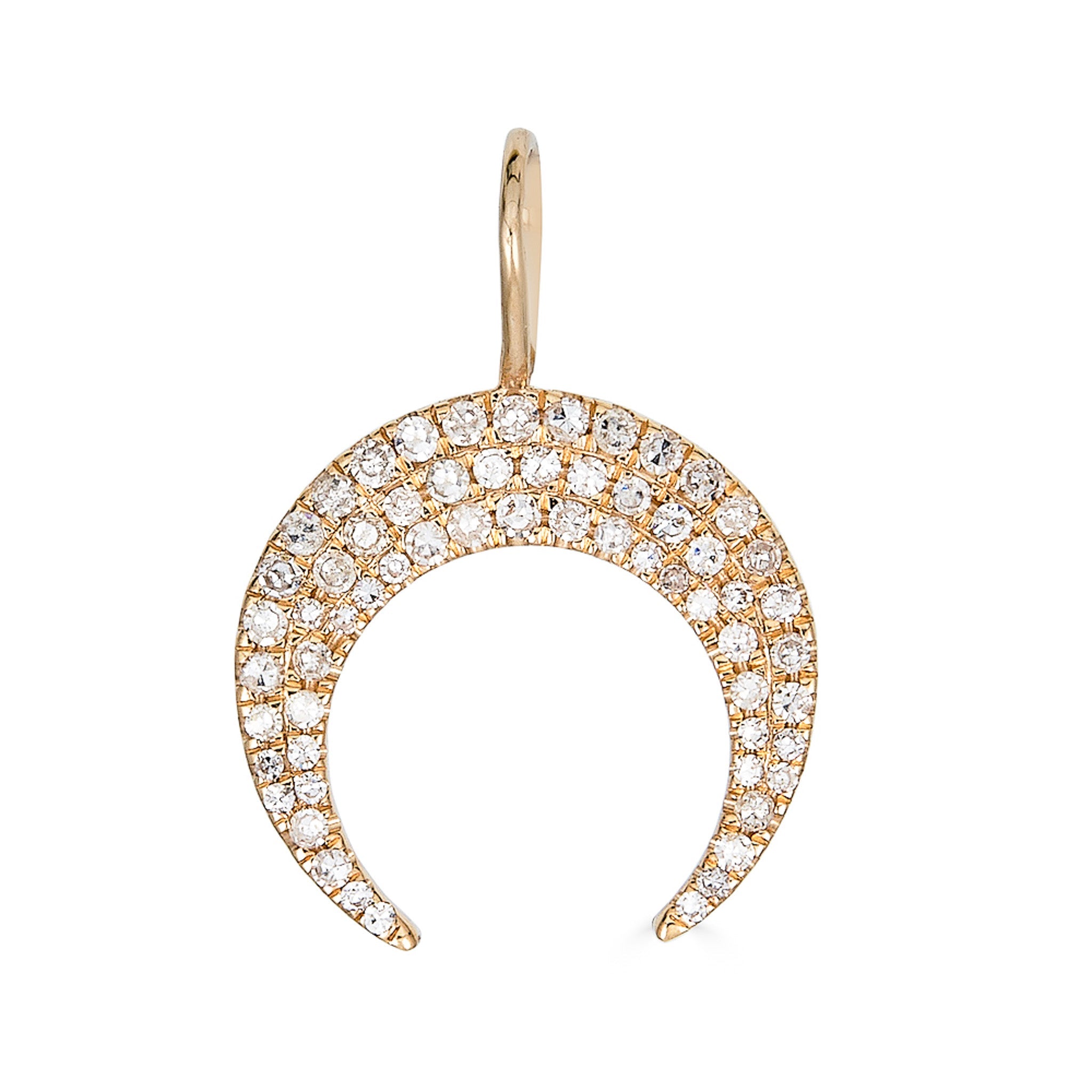 14K Diamond Horn Charm - Nolita