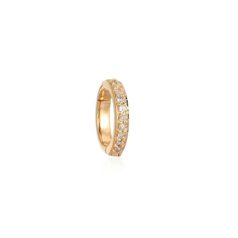 14K Diamond Lock- Small - Nolita