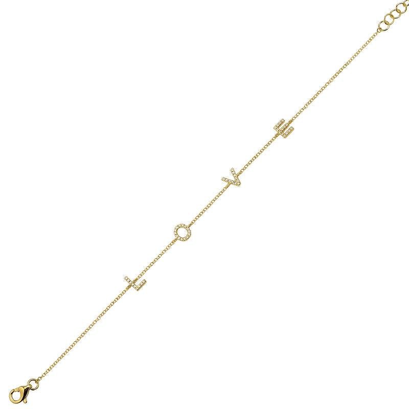 14K Diamond Love Bracelet - Nolita