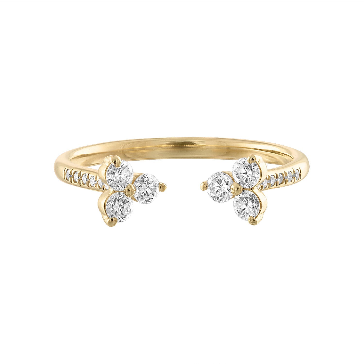 14K Diamond Open Cluster Ring - Nolita