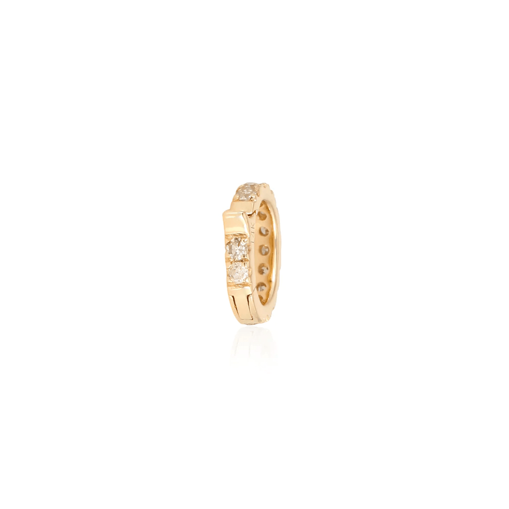 14K Diamond Small Lock - Nolita