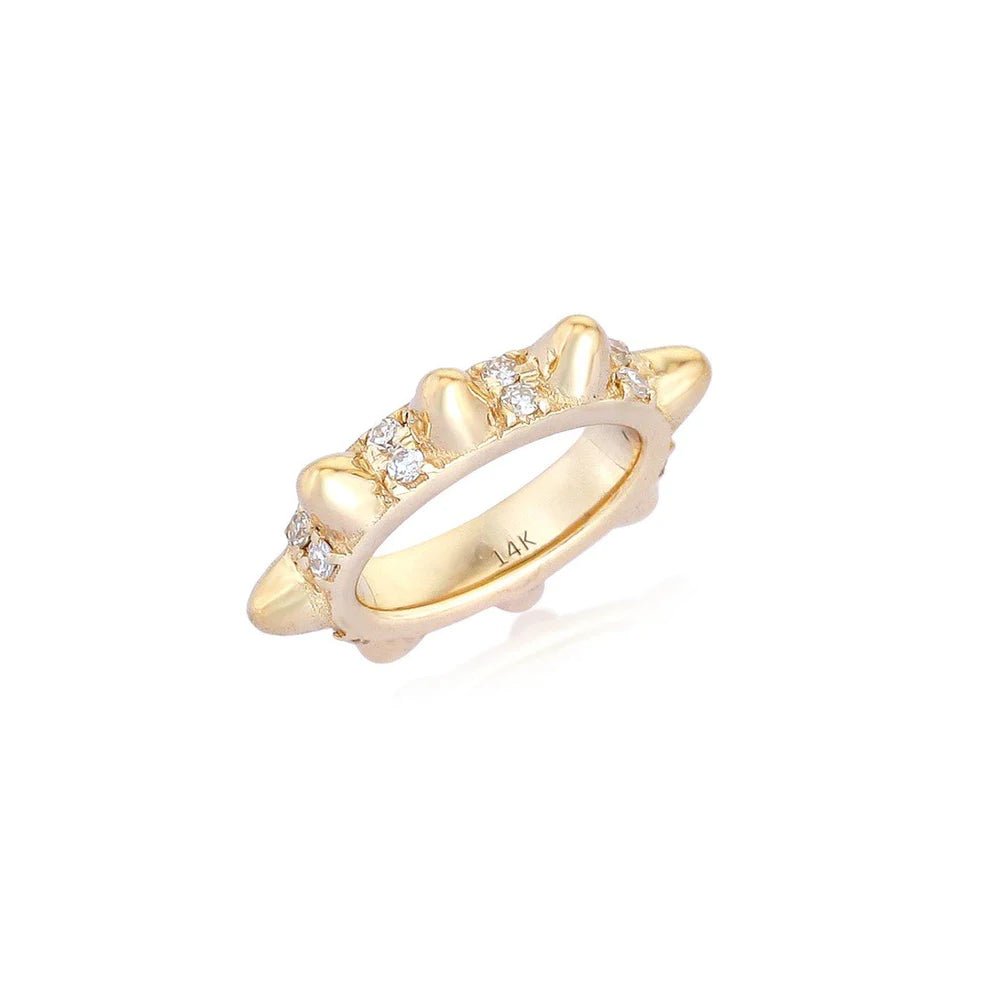 14K Diamond Spike Bead Spacer - Nolita