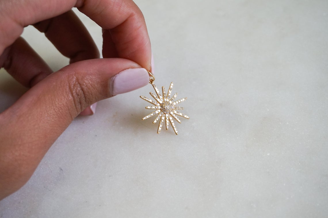 14K Diamond Star Charm - Nolita