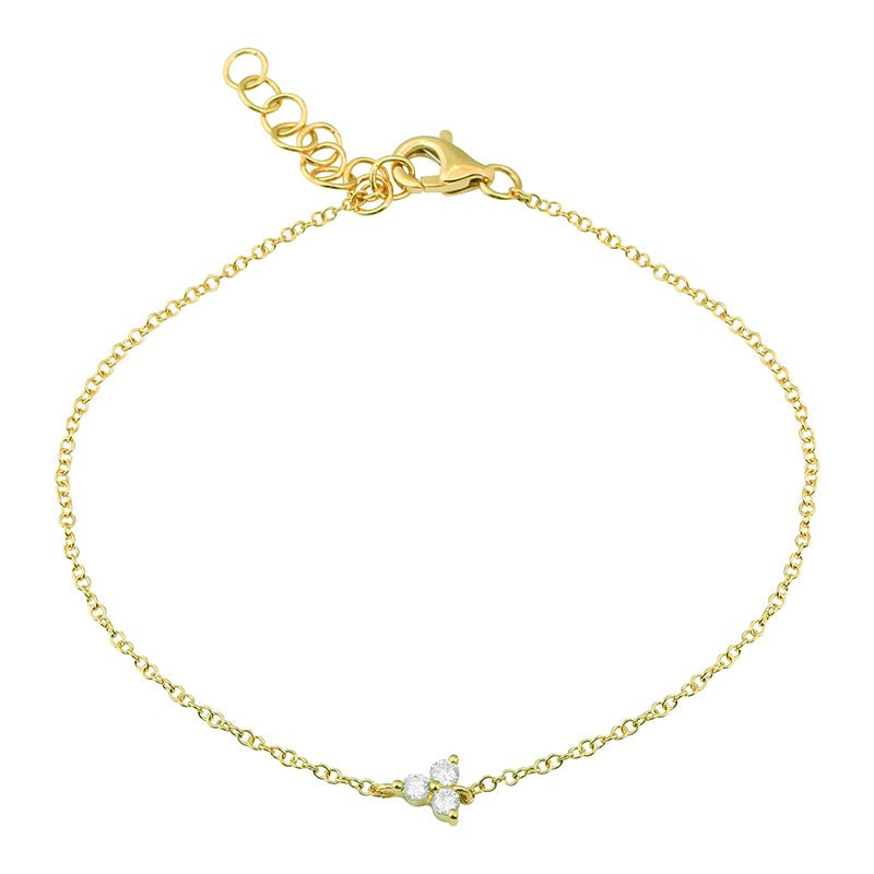 14K Diamond Trio Bracelet - Nolita