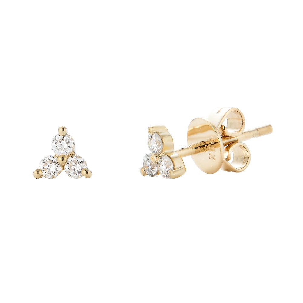 14K Diamond Trio Studs - Nolita