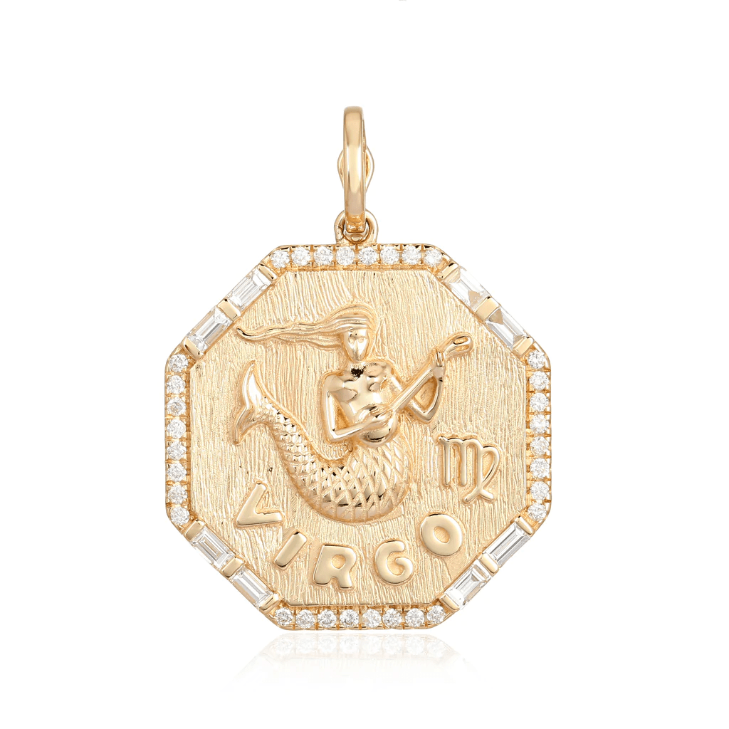 14K Diamond Zodiac Charm - Nolita