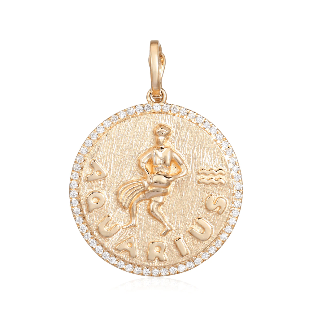 14K Diamond Zodiac Charm - Nolita