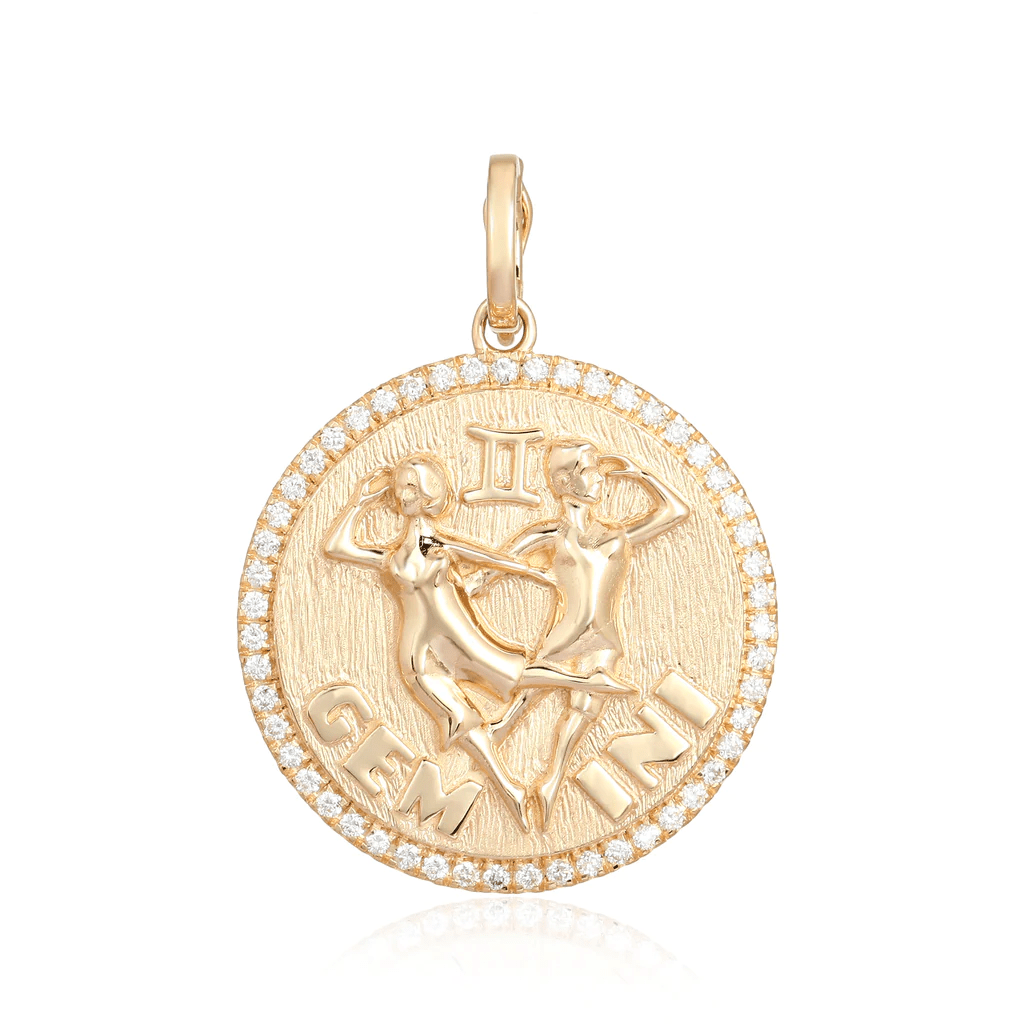14K Diamond Zodiac Charm - Nolita