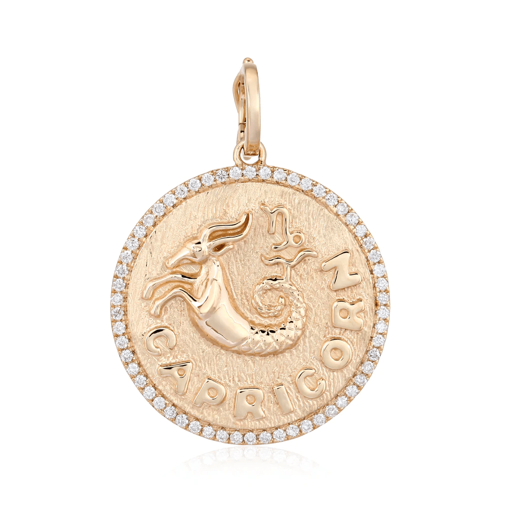 14K Diamond Zodiac Charm - Nolita