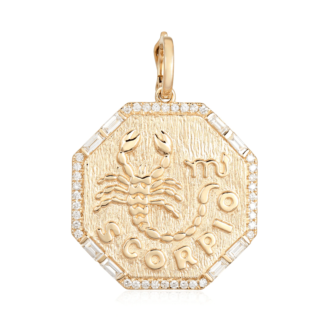 14K Diamond Zodiac Charm - Nolita