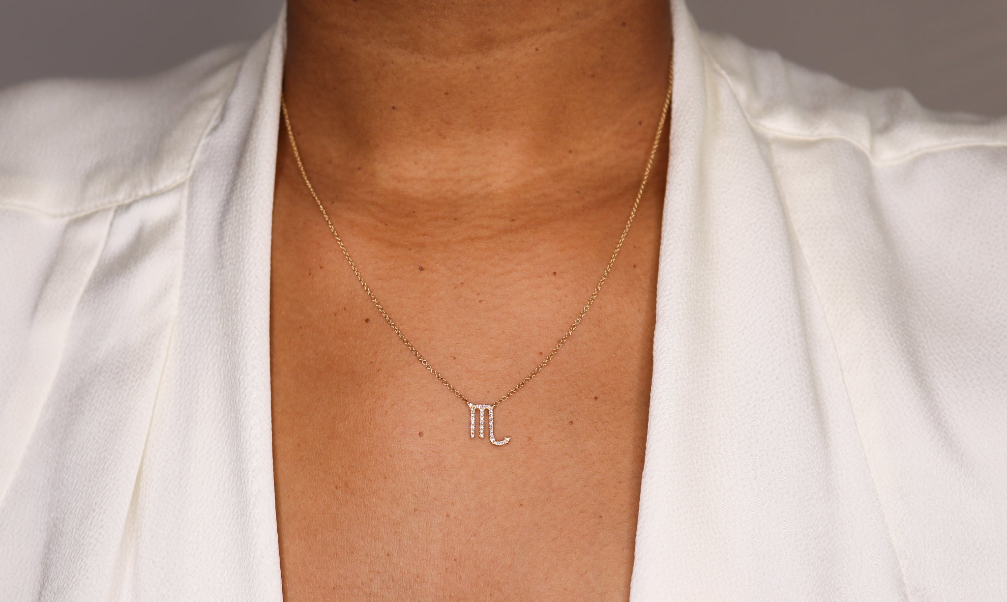 14K Diamond Zodiac Necklace - Nolita