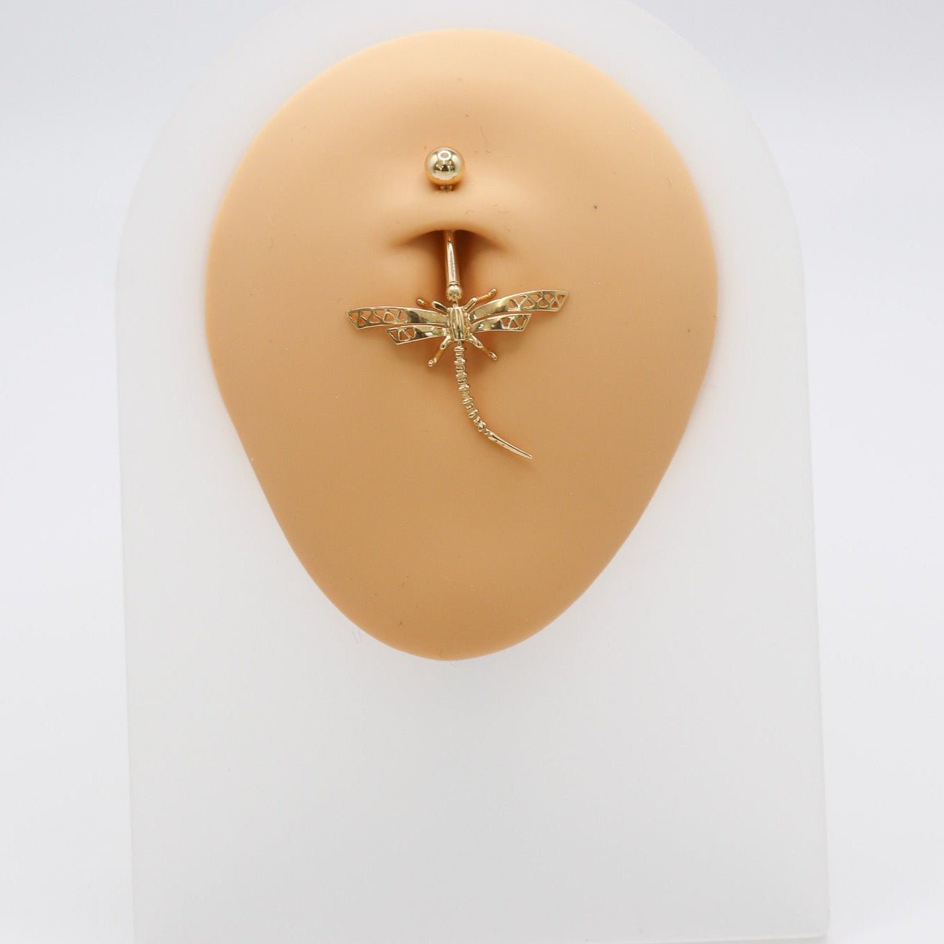 14K Dragon Fly Belly Ring - Nolita