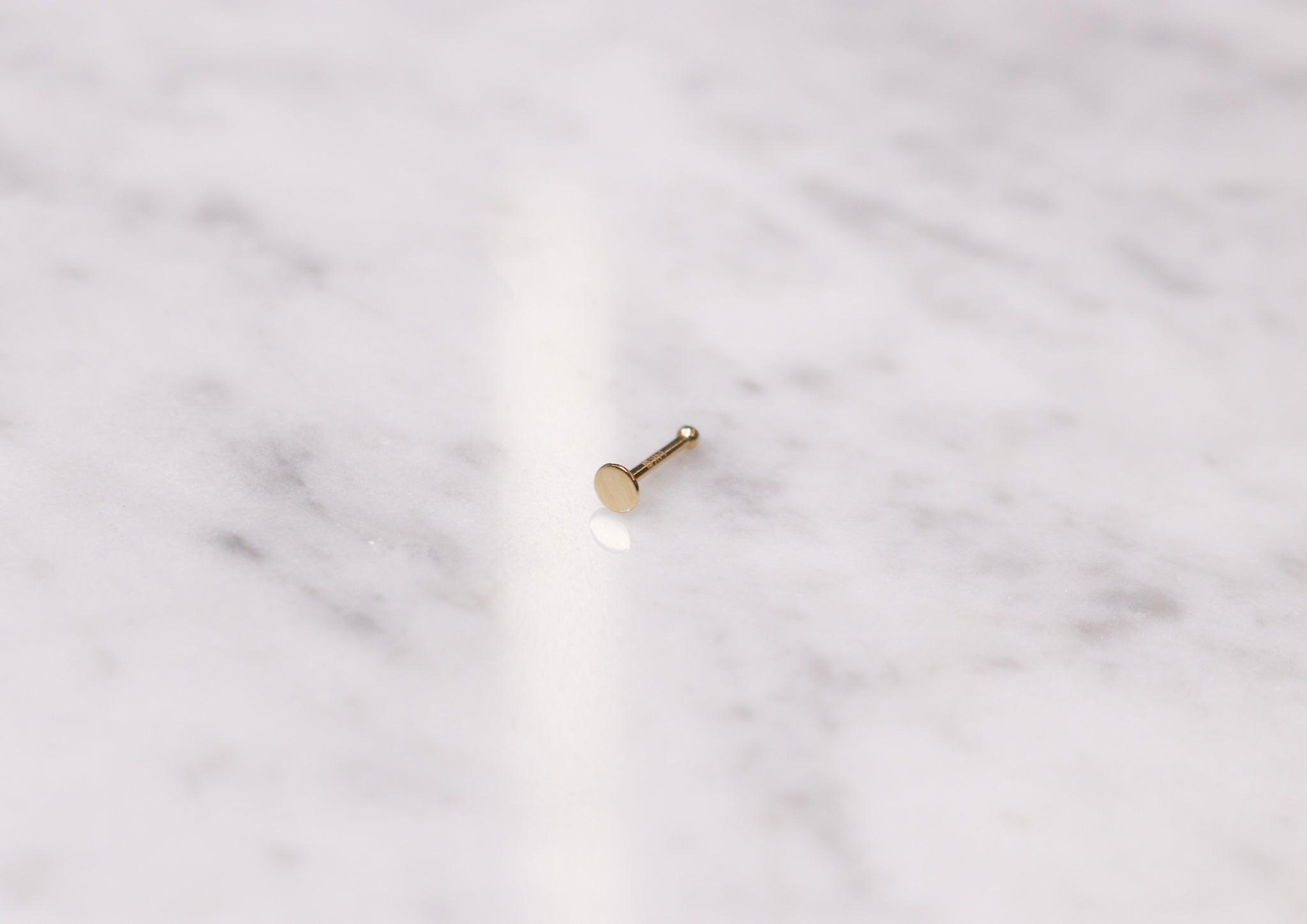 14K Flat Ball Nose Stud - Nolita